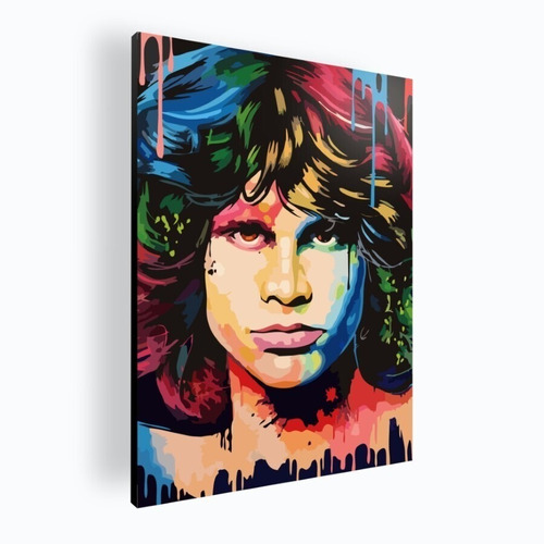 Cuadro Moderno Mural Poster Jim Morrison 42x60 Mdf