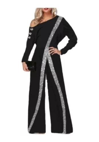 Palazzos Long For Fiesta Mujer Elegante Slim Manga Larga