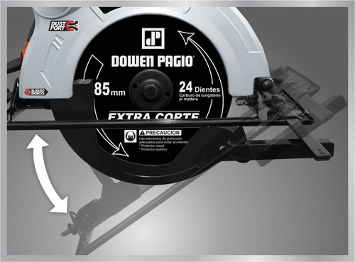 Imagen 5 de 9 de Sierra Circular 185 Mm 1500 W 220 V Dowen Pagio 9993622.1