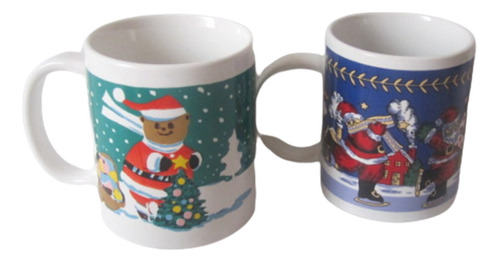 $ Tazas Ceramica Navideñas | Set 2 Tazas Decoradas Vintage.