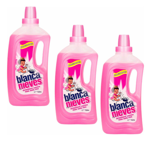 Detergente Líquido Blanca Nieves 3 Pzs De 1 L *envio Gratis*