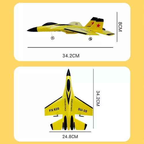 Avião 2.4g Controle Remoto Su-35 Planador Brinquedo Crianças