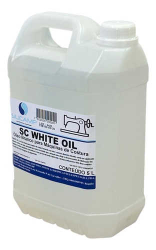 Óleo Branco Para Máquina De Costura Industrial E Doméstica Silicamp 5 L