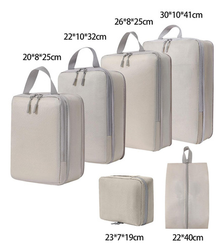 Ff 6 Cubos De Embalaje For Guardar Ropa, Color Beige