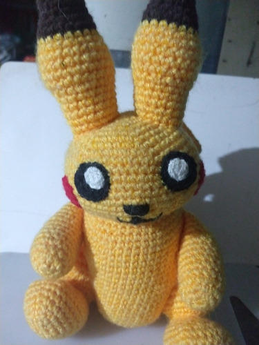 Pikachu Amigurumi 28 Cms Crochet (Usado)