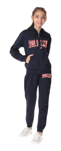 Conjunto Deportivo Niña 2pc Sudadera Chamarra Felpa Suave