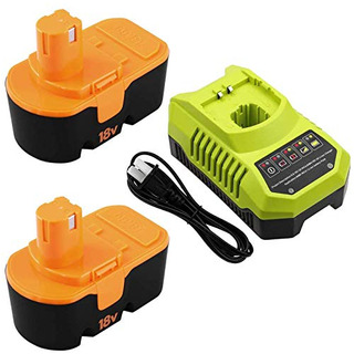 2 Paquete P100 Batería Y Cargador P117 Ryobi 18v 14 4v...