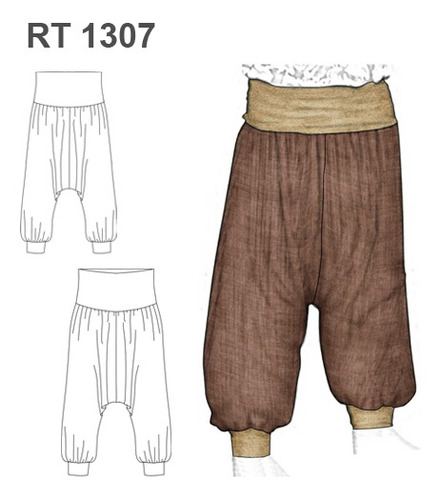 Molde, Patrón Pantalón Gaucho