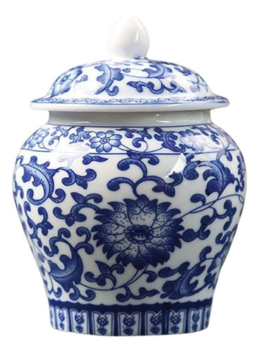 Tarro De Jengibre De Porcelana Azul Y Blanca China, Tarro De