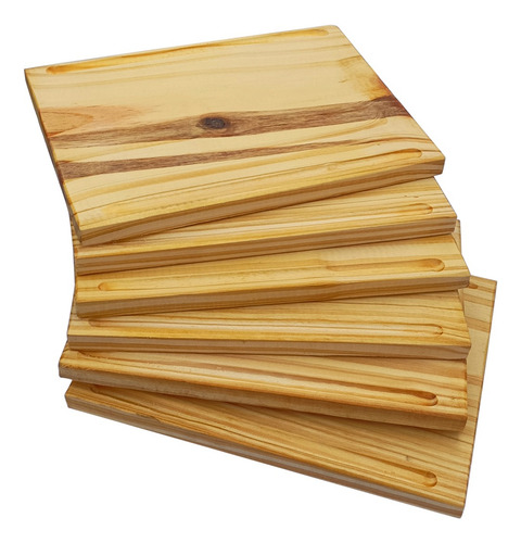 5 Plato Rectangular De Madera Tabla Picar De Madera Pack 5