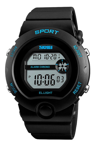 Reloj Unisex Skmei 1334 Sumergible Digital Alarma Cronometro Color de la malla Azul