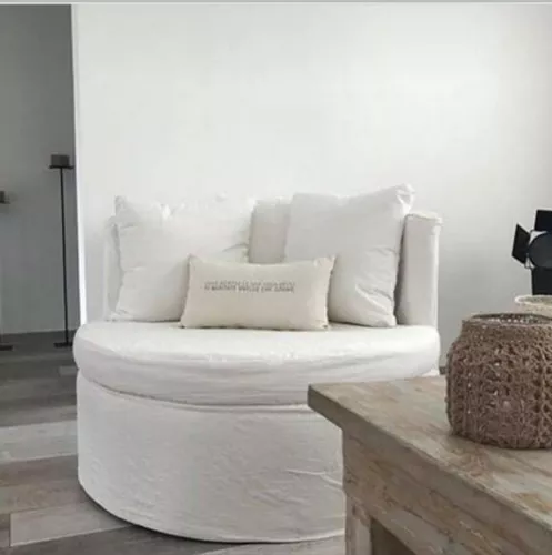 Sillon Circular Poltrona Sofa Redondo Living Moderno