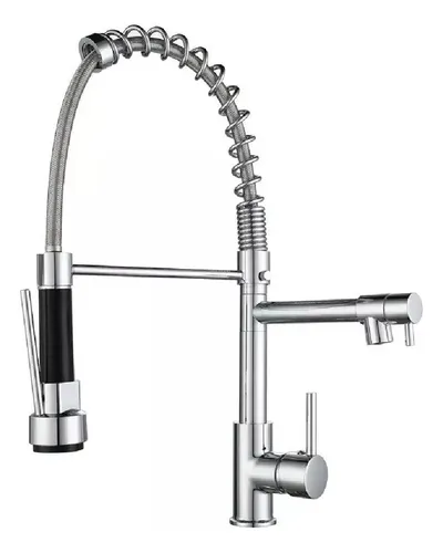 Grifer a Doble Gourmet Canilla Monocomando Extensible Grifo