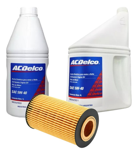 Filtro Aceite Chevrolet Cruze 1.8 + Aceite Acdelco 5w40