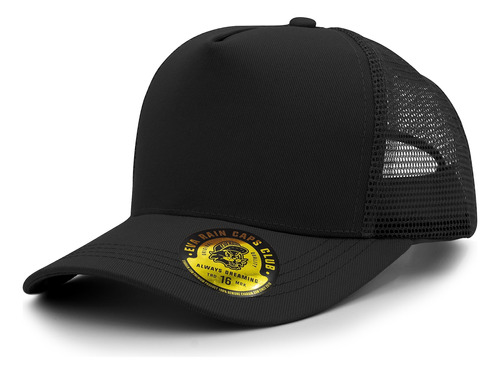 Gorra Gabardina Negro Trucker Liso Premium Eva Rain®