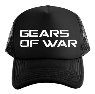 Gorra Black Unisex De Malla Gears Of War Gamer