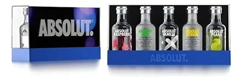 Vodka Absolut  Pack 5 Miniaturas 50cc Saborizados.