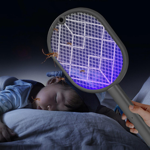 Mosquitos Trap Lamp & Fly Killer 3000v Potente Carga Gris