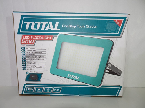 Reflector Total Led 50w Exteriores Interiores Portatil Luz Color de la carcasa Blanco