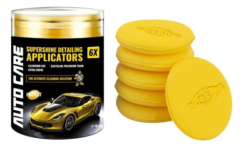 Autocare Aplicador De Cera Para Coche/esponja De Forma Redon