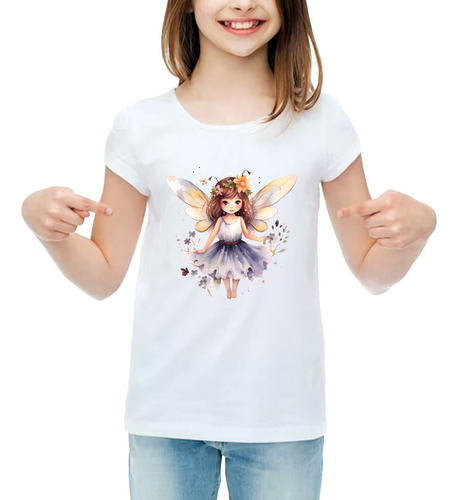 Remera Nena Niña Infantil Fantasia Princesa Hada Acuarela 10