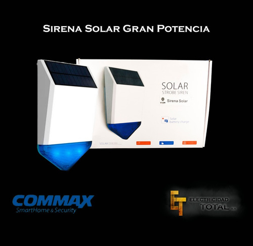 Alarma Commax Sirena Exterior Solar Kr-sj1