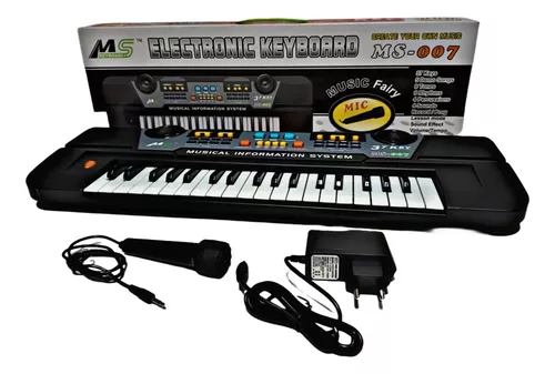 Teclado Infantil Com Microfone 37 Teclas - C 06 Musicas - Alfabay