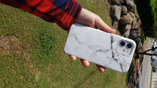 Funda Mármol Color Blanco Y Rosa Para iPhone