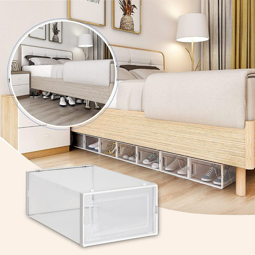 Imagen 6 de 10 de Caja Para Zapatos Plegable Transparente Xl