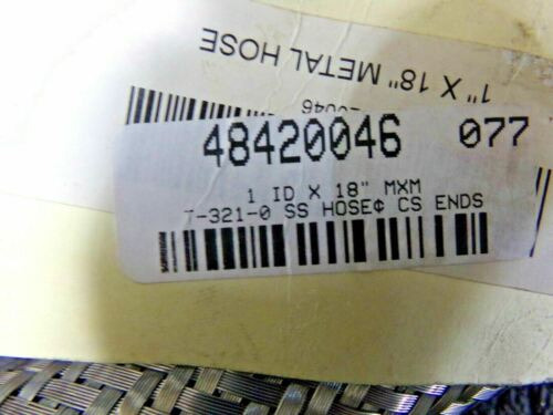 18 Oal, 1 Id, 580 Max Psi, Flexible Metal Hose Assembl Ddc