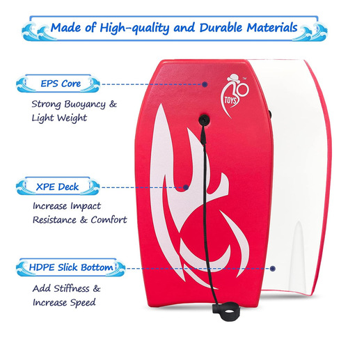 Tabla De Bodyboard Ligera Con Centro De Pe Expandido