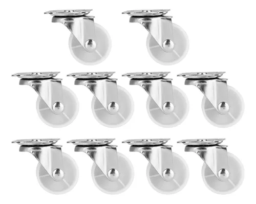 Casters 10pcs White Pp Universal Wheels Replacement