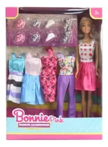 Comprar Muñeca Bonnie Pink Fashion Con Vestidor Cod B608