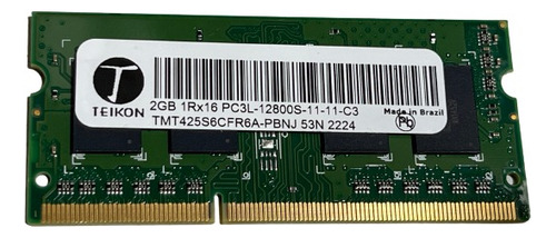 Memória Teycon Notebook 2gb Ddr3 Pc3l 1rx16 12800s (Usado)