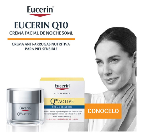 Eucerin Q10 Active Crema Facial Antiarrugas De Noche Piel Se Sensible