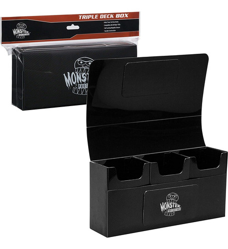 Caja De Almacenamiento Monster Magnetic De Tres Pisos (negra