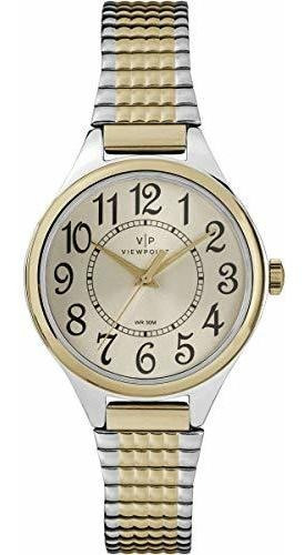 Viewpoint Women's Two-tone Stainless Steel Expansion Band Wa