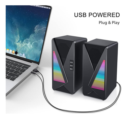 Altavoces De Computadora, Altavoces De Escritorio Rgb Dinámi