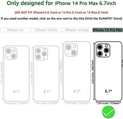 Imagen 2 de 9 de Funda Suanpot Para iPhone 14 Pro Max Cuero Wallet Brown