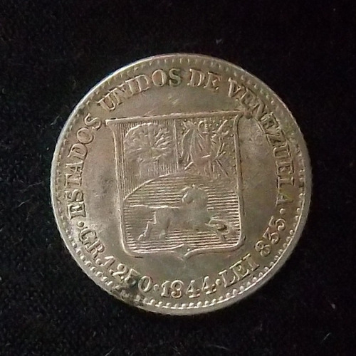 Venezuela 25 Céntimos 1944 Plata Exc Y 20
