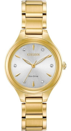 Reloj Citizen 61107 Fe2102-55a Mujer Corso Diamond Color del fondo Plateado 61107
