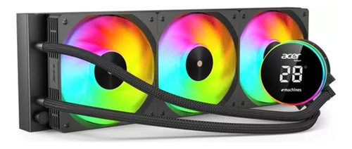 Water Cooler Acer 360mm Led Argb Visor Temperatura Preto