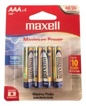 Comprar Pila Aaa Bateria Alcalina Maxell Original (4 Unidades)