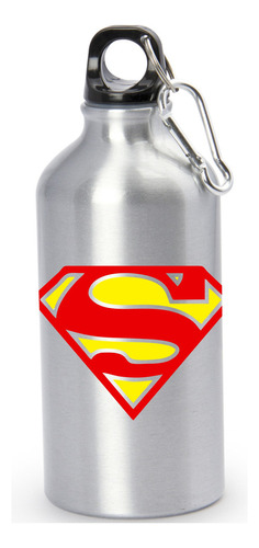 Termo Superman Botilito Botella Caramañola Silver