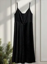 Comprar Vestido Lencero Satinado Zara Negro Talle M Importado C\u002Fetiq