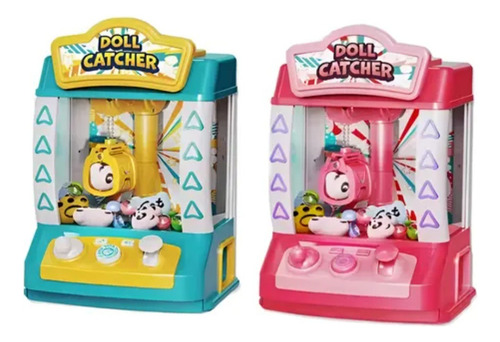Maquinita Agarra Peluches Con Cable Usb Luz Y Sonido Rosa