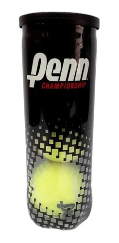 Tubo Penn Sello Negro Championship Tenis Padel Pelota X 3 Un