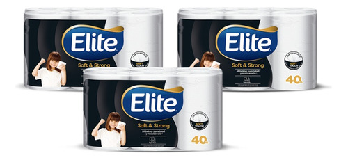 Elite Papel Higienico Triple Hoja Soft&strong 40m 32 Rollos