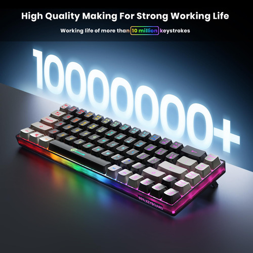 Teclado Inalámbrico Gaming Geodmaer 65% 68 Teclas
