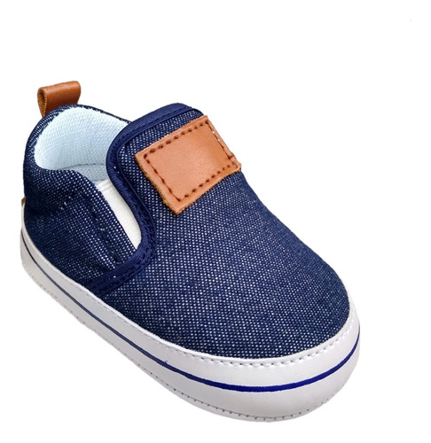 Zapato Casual Para Bebé Niña Niño Color Mezclilla 0 A 9m
